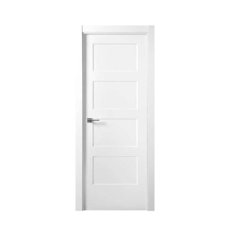 Puerta blanca lacada con cuatro cuadros