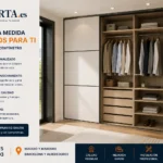 Armario empotrado con puertas correderas integrado en dormitorio