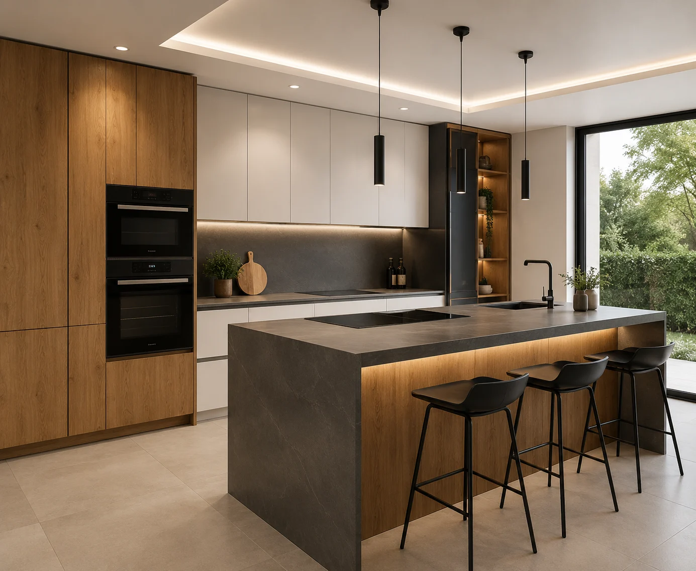 Cocina a medida moderna instalada por Tu Puerta en Mataró