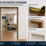 Hueco de puerta no estándar con sus medidas y proceso de fabricación de un marco a medida