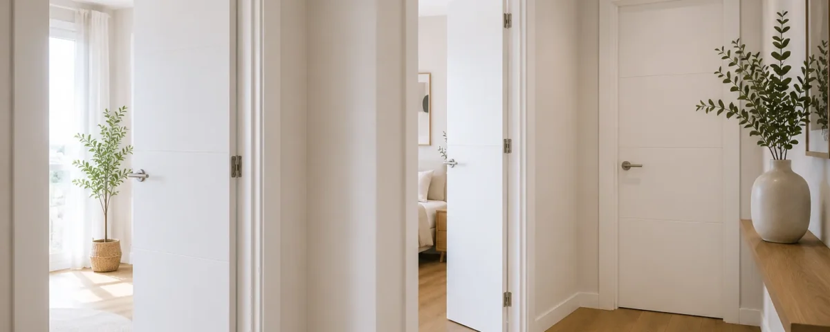 Puerta de interior renovada en una vivienda sin reforma integral