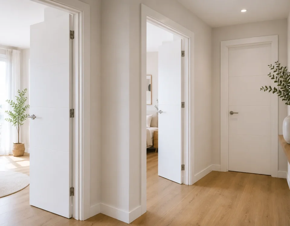 Puerta de interior renovada en una vivienda sin reforma integral